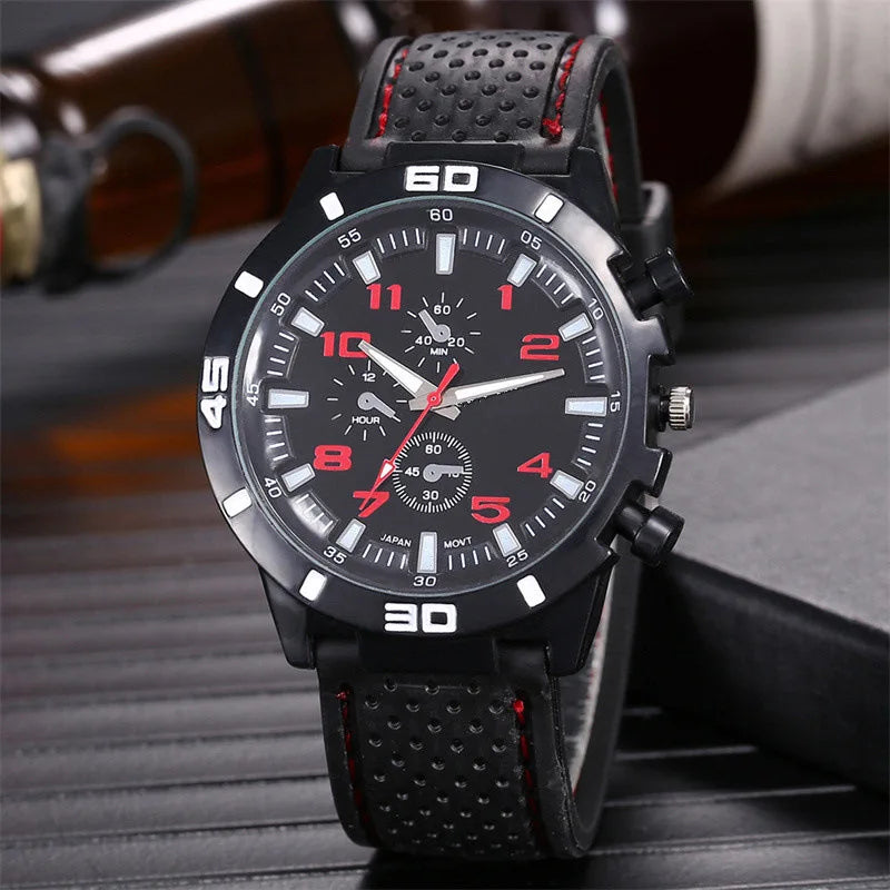 Brand Date Quartz Men Watches Luxury Male Clock Chronograph Silica Gel Sport Mens WristWatch Hodinky Relogio Masculino Wholesale