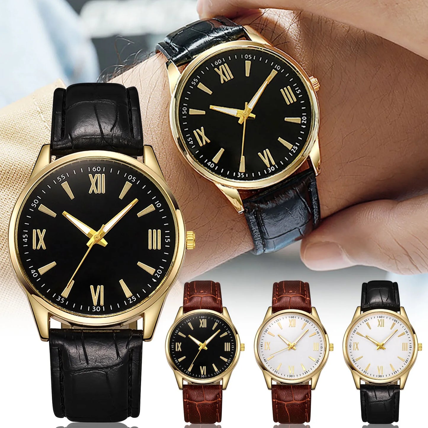 Luxury Minimalist Watch for Men Leather Ultra Thin Band Leather Man Business Wristwatches Casual Quartz Watches Reloj Hombre